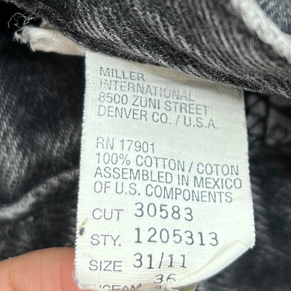 Vintage Western Rockies Rocky Mountain Black Jeans 31/11 - Size 27 x 36 - Picture 8 of 10